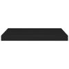 Floating Wall Shelves 2 pcs Black 23.6"x9.3"x1.5" MDF