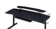 Vildre Gaming Table w/USB Port; Black Finish AL