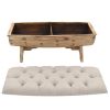 Storage Bench 40.6" Solid Wood Fir