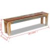 Bench Solid Reclaimed Wood 63"x13.8"x18.1"