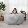 Jaxx Saxx 5 Foot Large Bean Bag w/ Removable Cover, Mondo Fur - Grey