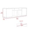 Edmonton 2 Piece Living Room Set, TV Stand + Bar Cabinet , Black / Espresso