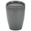 Storage Stool Gray Faux Leather