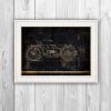 "Motor Bike Patent I" by Cloverfield & Co, Ready to Hang Framed Print, White Frame