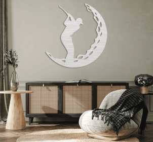 GOLF BALL - METAL WALL ART (Color: Silver)