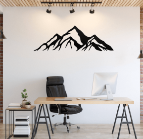 ROCKY MOUNTAINS - METAL WALL ART (Color: Black)
