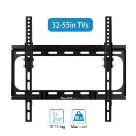 TV Wall Mount Tilt Dual Arm TV Mount Brackets Maximum VESA 400x400mm For 32-55in TVs (Color: Black)